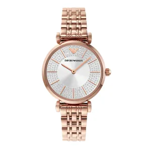 Emporio Armani Elegant Rose Gold Women's Steel Watch AR11446