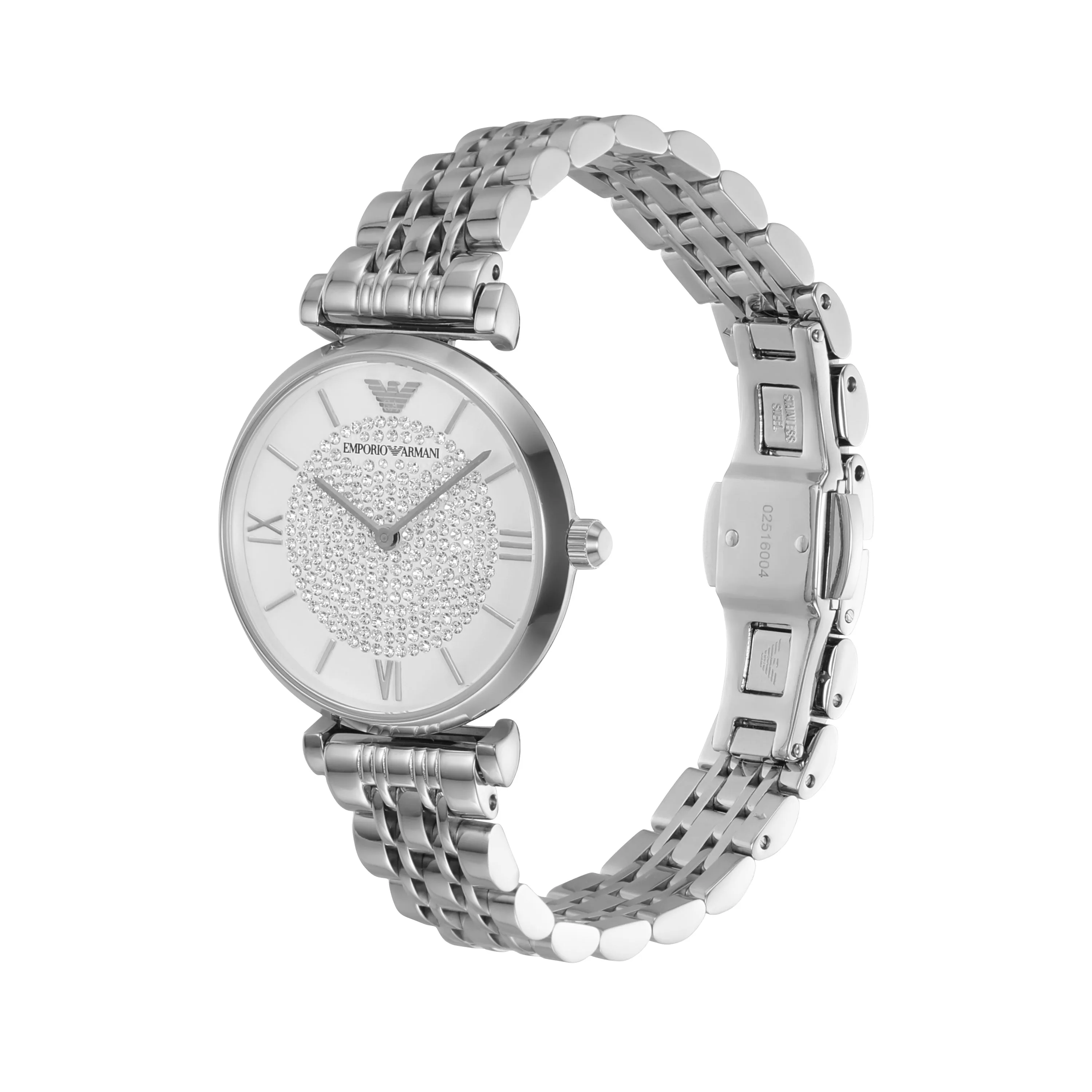 Emporio Armani Silver Glamour Stainless Steel Women's Watch AR1925