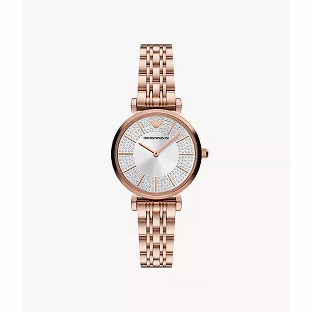 Emporio Armani AR11446 Two-Hand Rose Gold-Tone Stainless Steel Watch