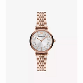Emporio Armani AR11446 Two-Hand Rose Gold-Tone Stainless Steel Watch