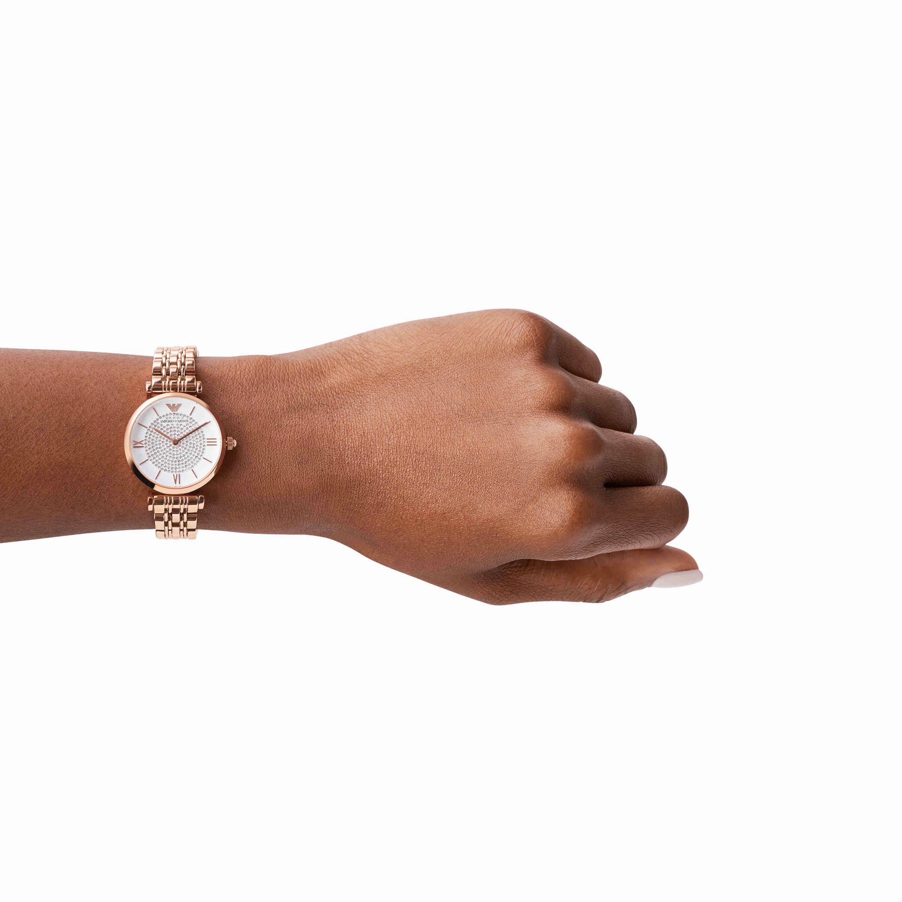 Emporio Armani Rose Gold Tone Analogue Watch AR11244