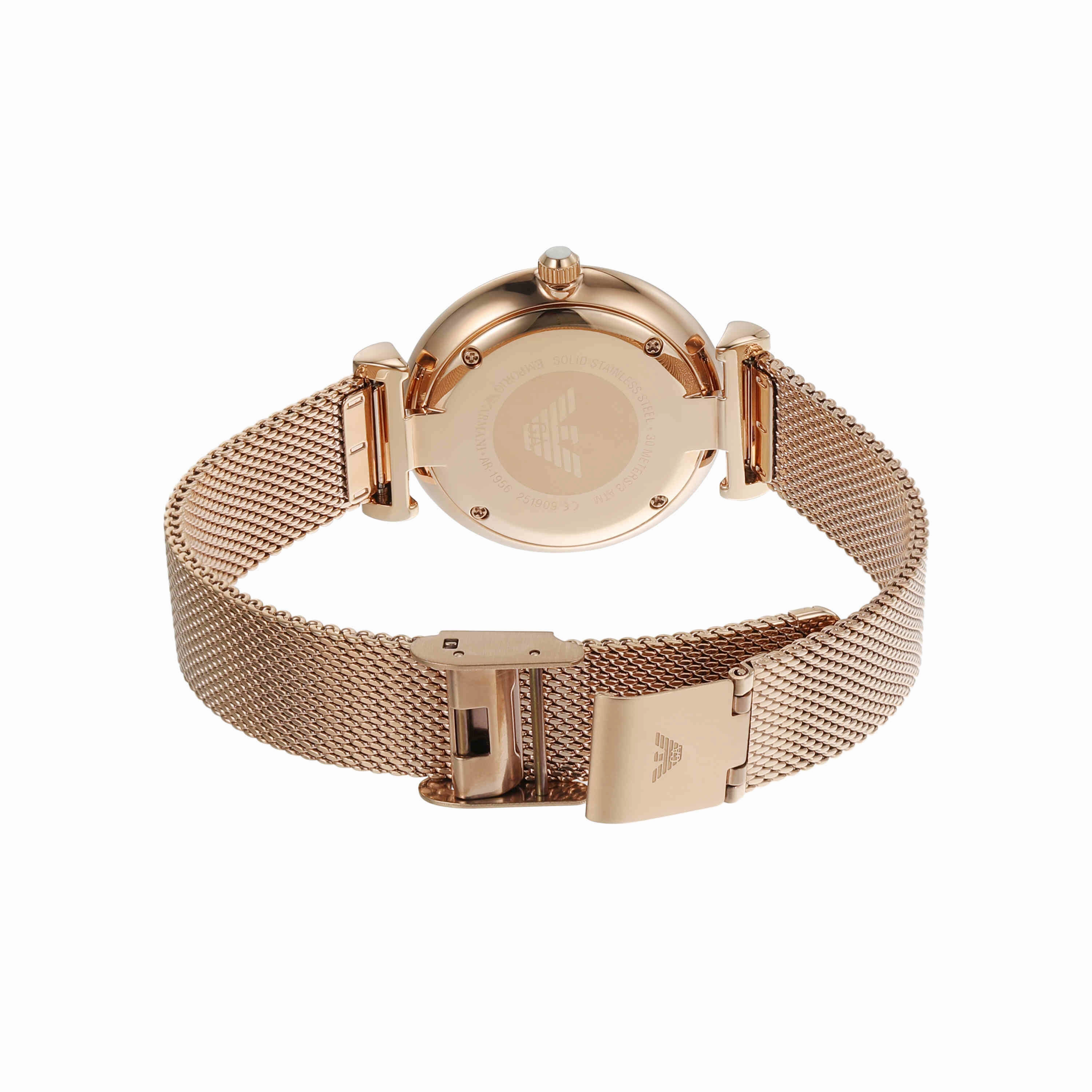 Emporio Armani Rose Gold-Tone Analogue Watch AR1956
