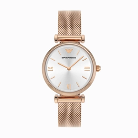 Emporio Armani Rose Gold-Tone Analogue Watch AR1956