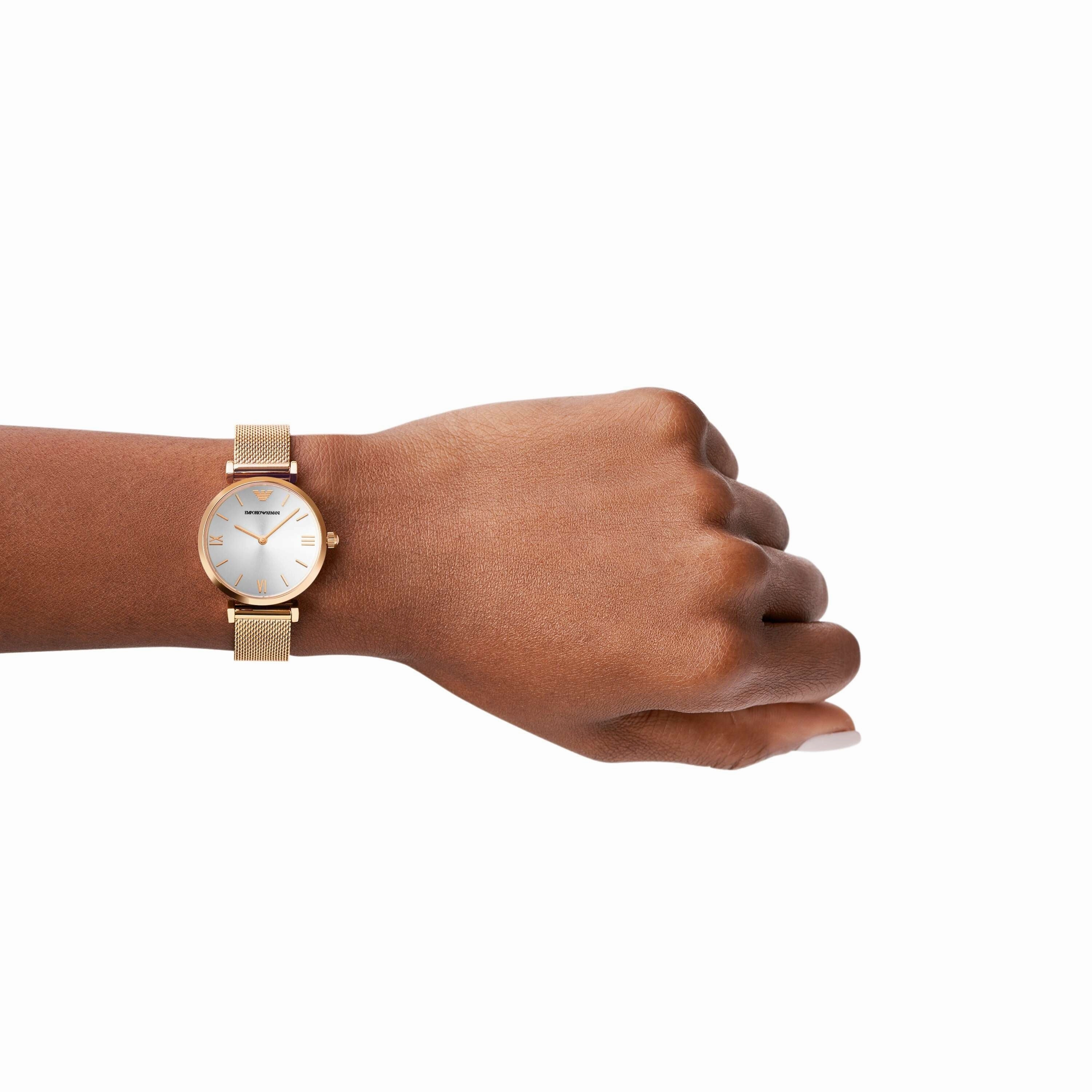 Emporio Armani Rose Gold-Tone Analogue Watch AR1956