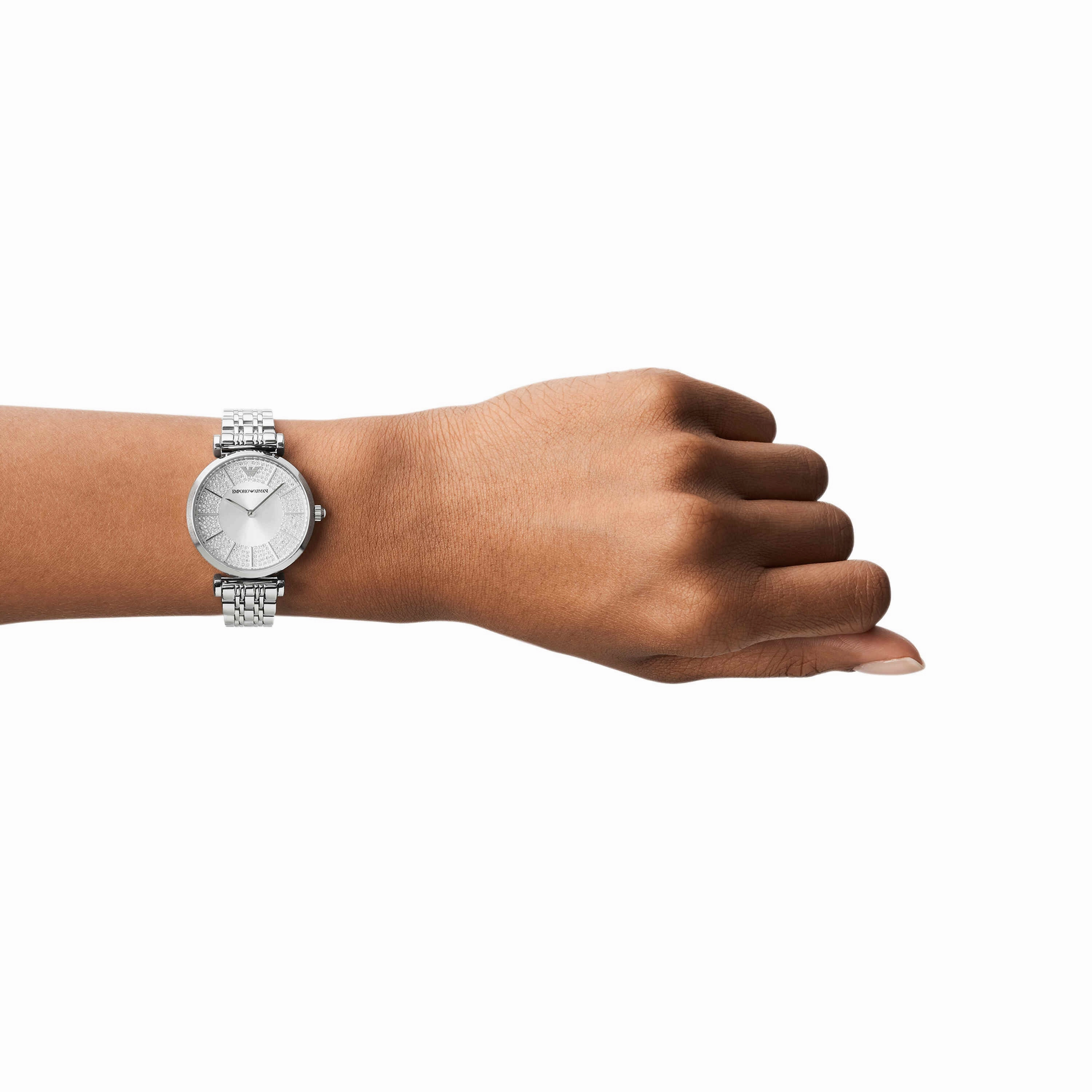 Emporio Armani Silver Tone Analogue Watch AR11445