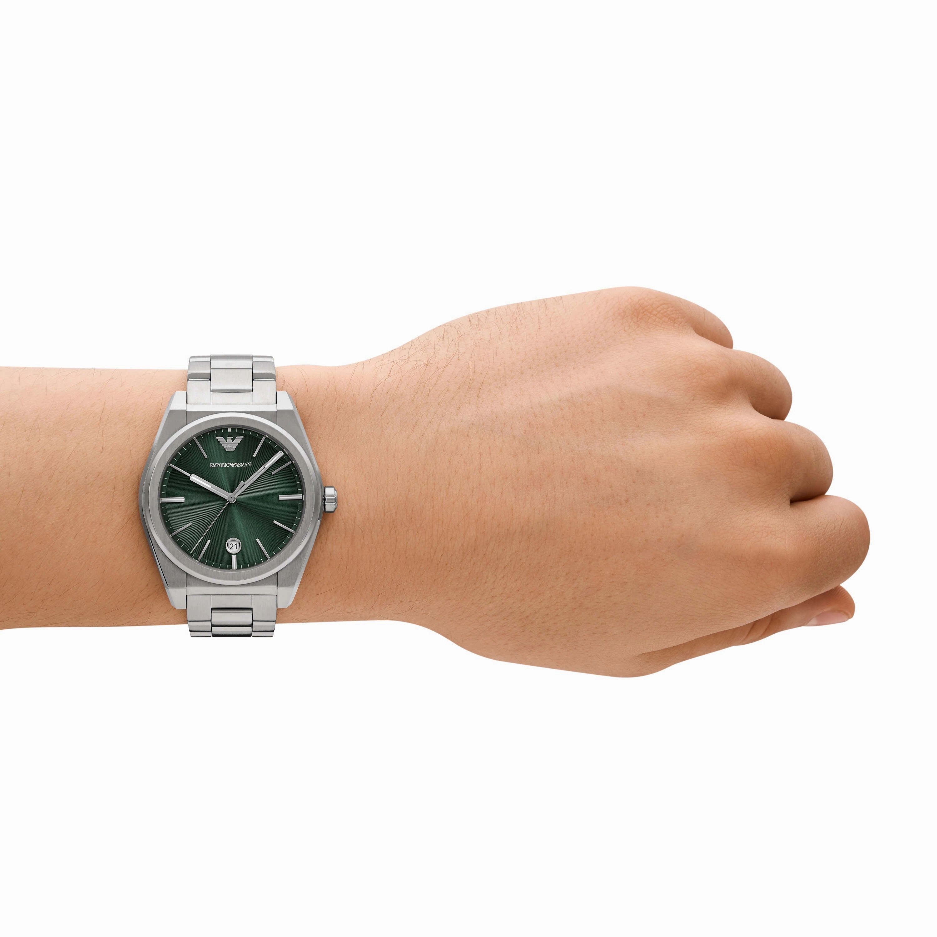Emporio Armani Silver Tone Analogue Watch AR11621