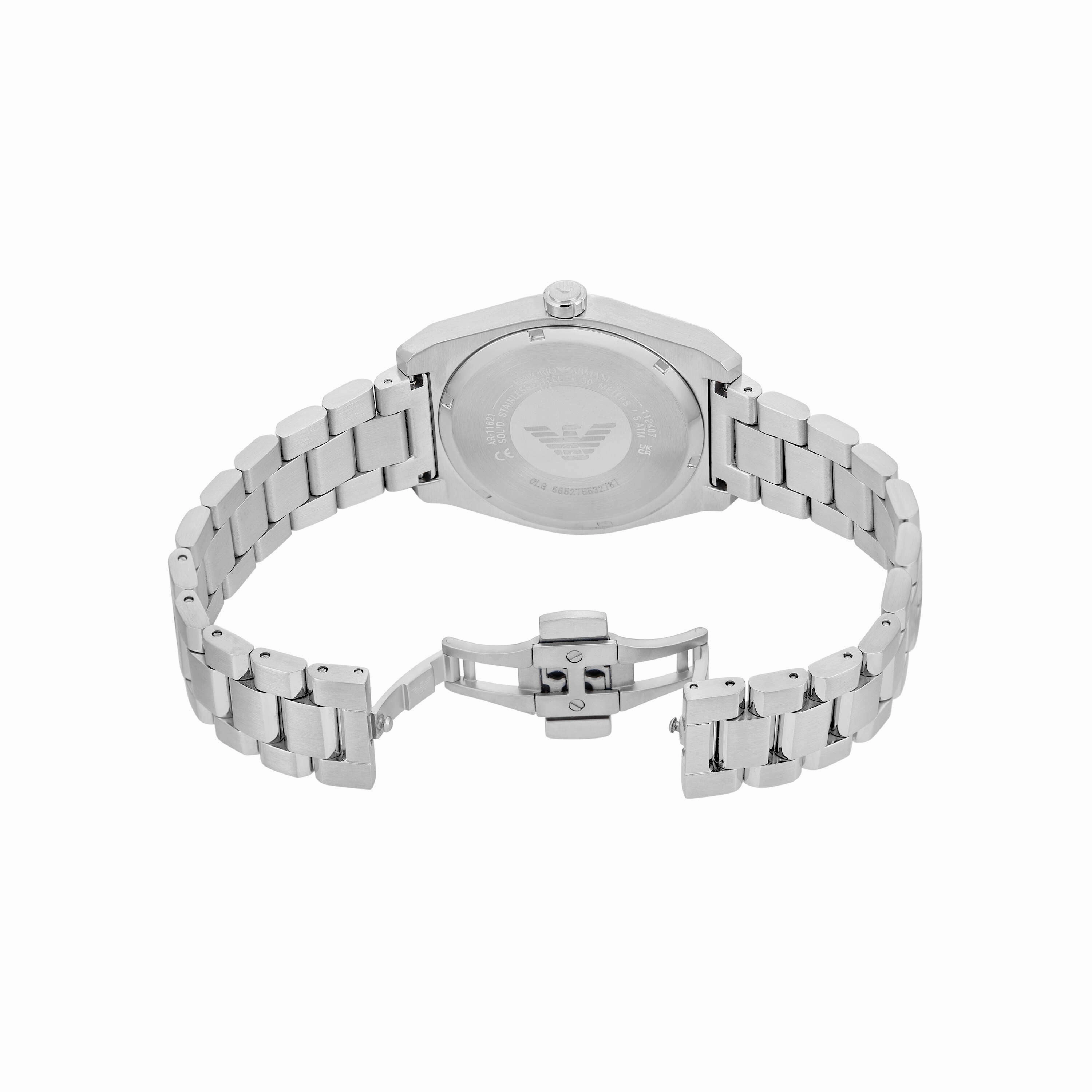 Emporio Armani Silver Tone Analogue Watch AR11621