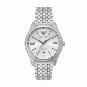 Emporio Armani Silver Tone Analogue Watch AR60076