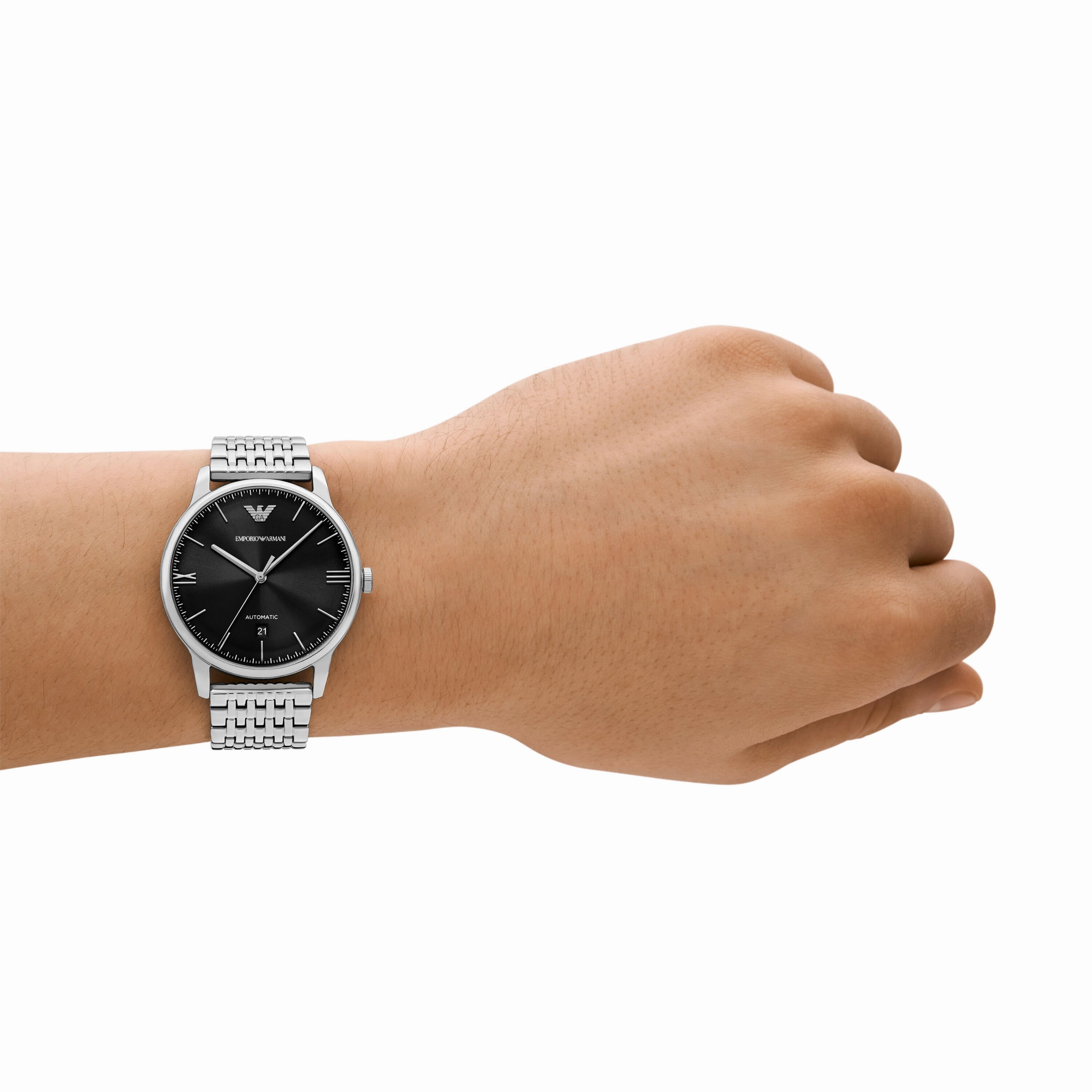 Emporio Armani Silver Tone Analogue Watch AR60081
