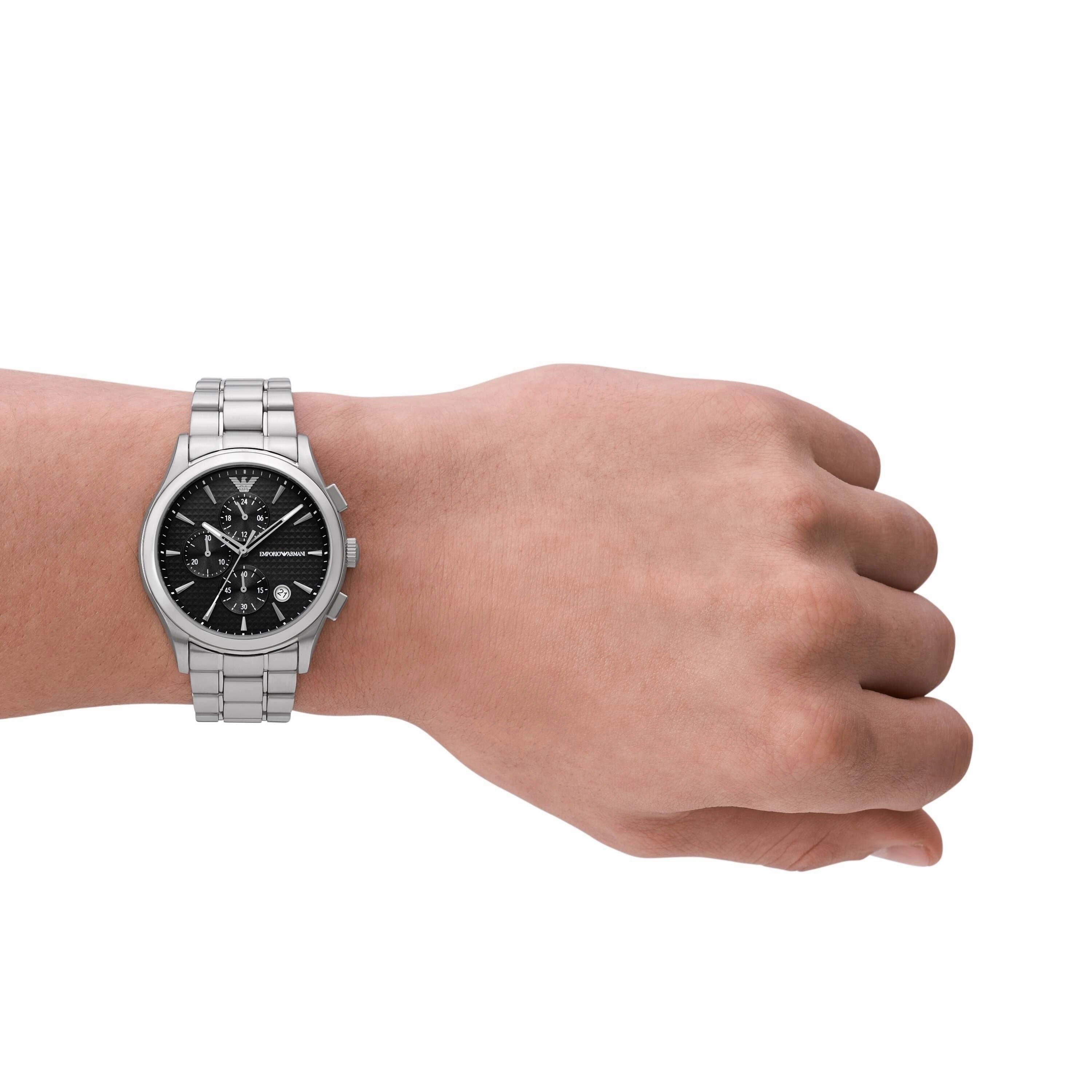 Emporio Armani Silver Tone Chronograph Watch AR11602
