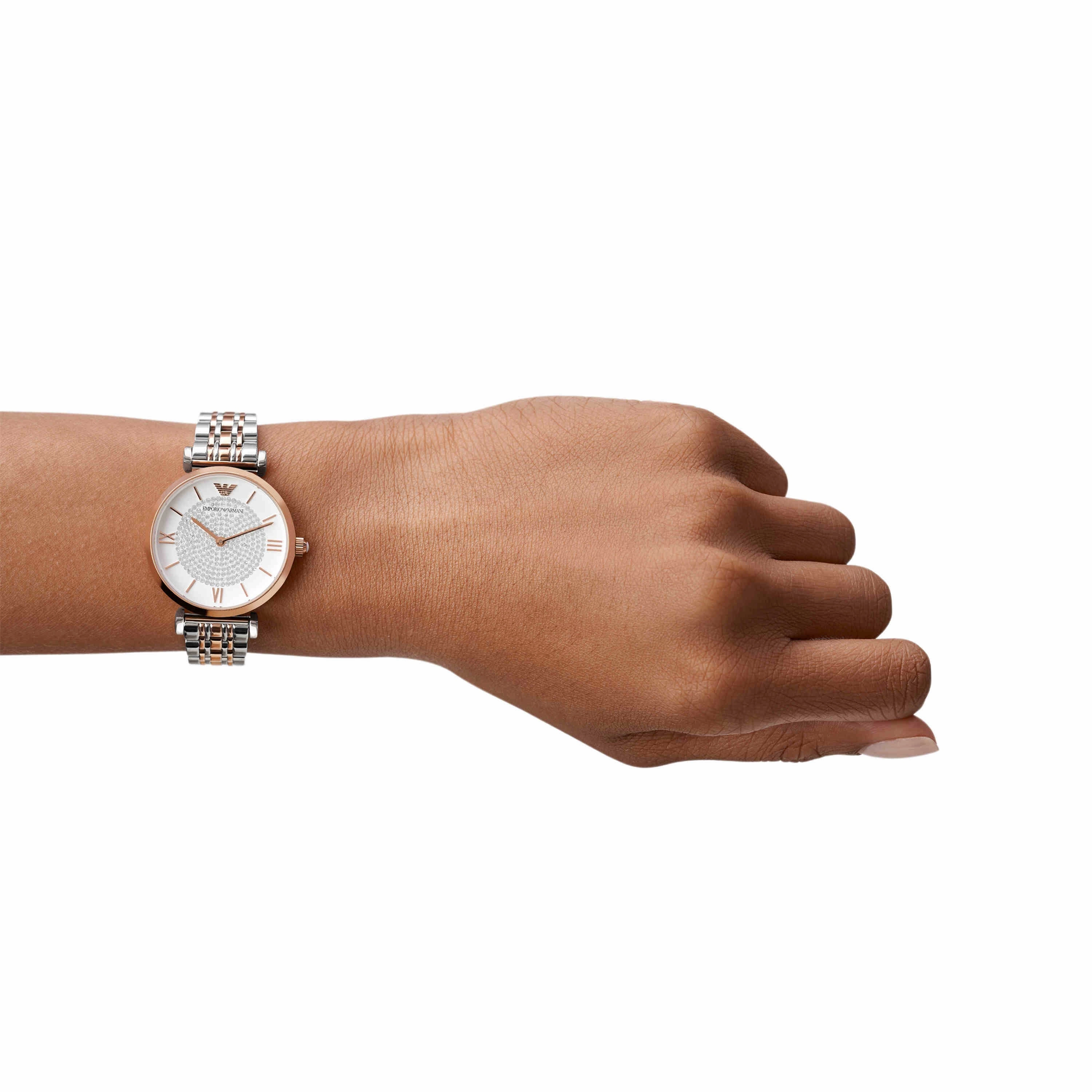 Emporio Armani Two Tone Analogue Watch AR1926