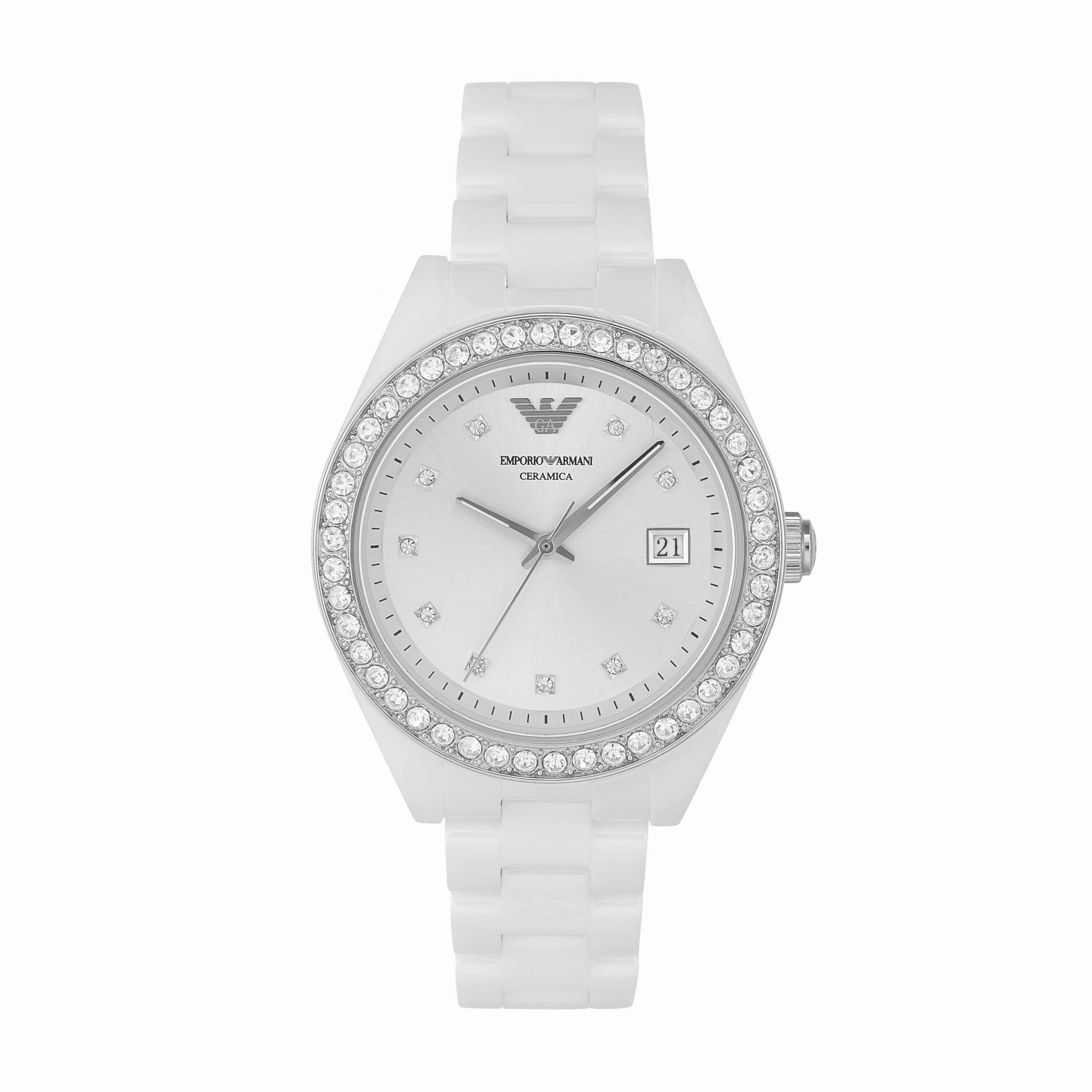 Emporio Armani White Analogue Watch AR70014