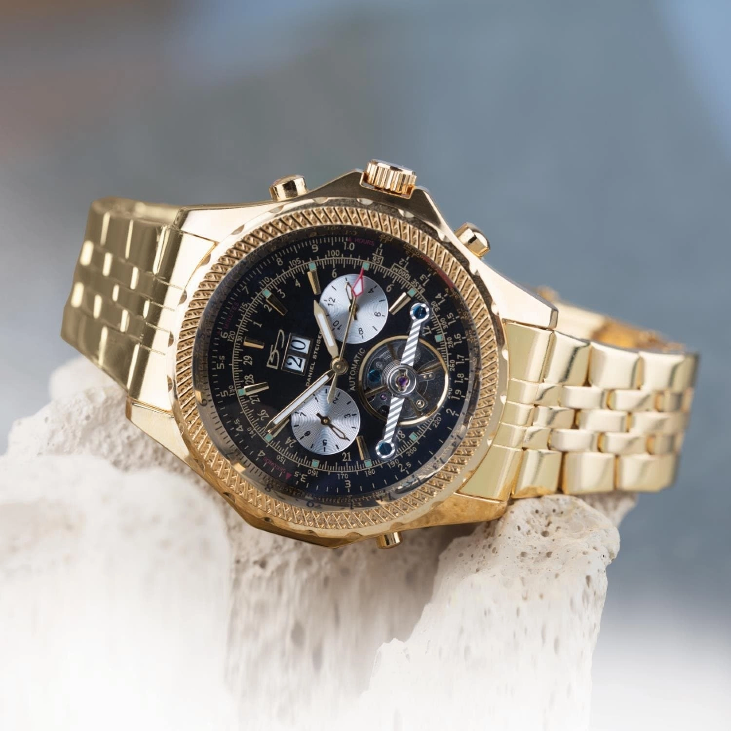 Enduro Tourbillon Style Automatic Black Men's Watch