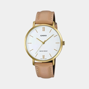 Enticer Women's Analog Leather Watch A1786 - LTP-VT01GL-7BUDF