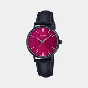 Enticer Women's Analog Leather Watch A2003 - LTP-VT02BL-4AUDF