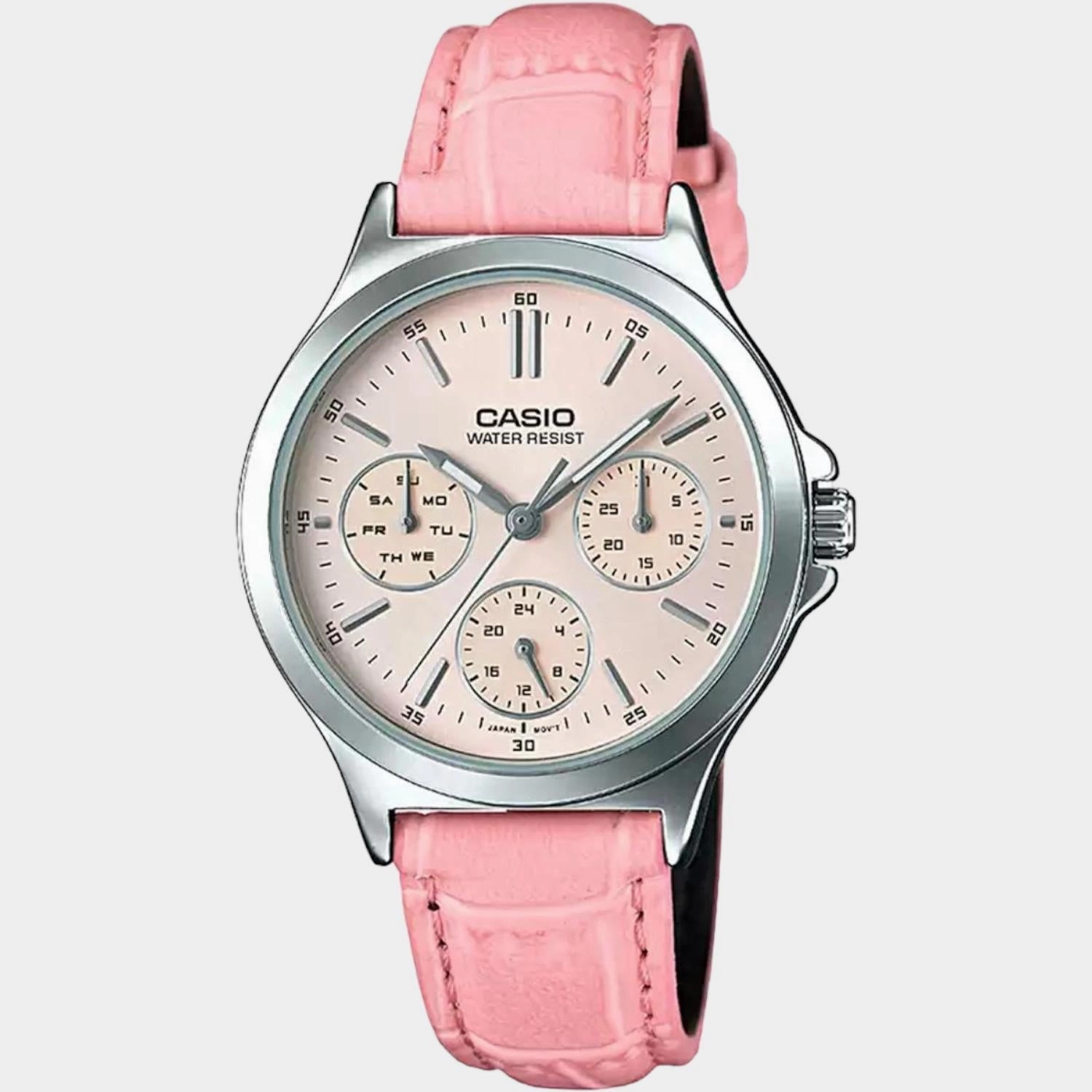 Enticer Women's Leather Multi-Function Watch A1150 - LTP-V300L-4AUDF
