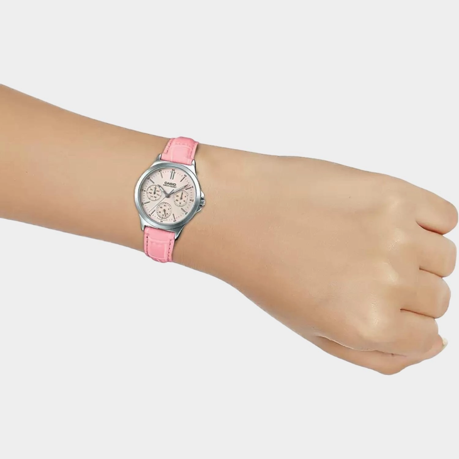 Enticer Women's Leather Multi-Function Watch A1150 - LTP-V300L-4AUDF