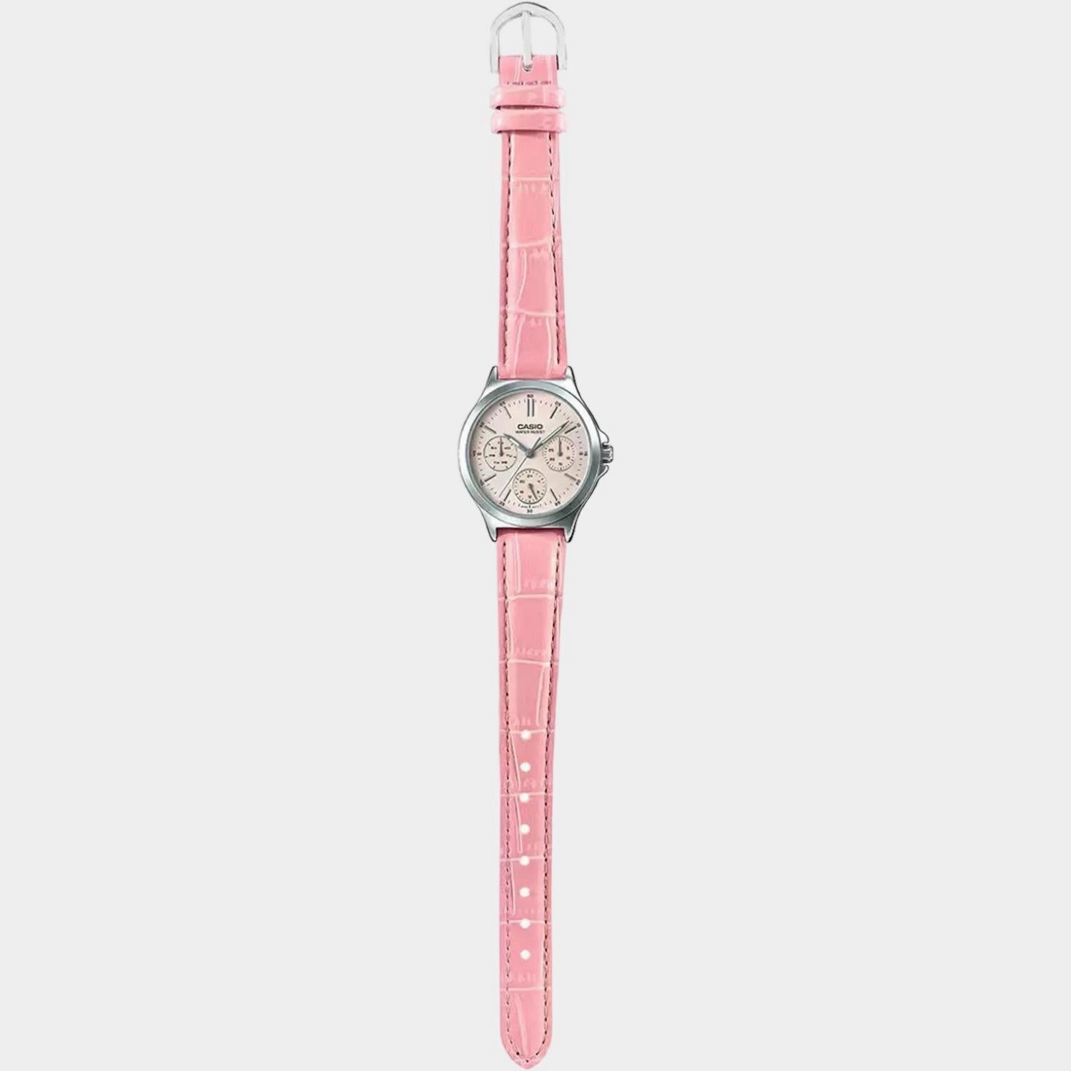 Enticer Women's Leather Multi-Function Watch A1150 - LTP-V300L-4AUDF