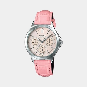 Enticer Women's Leather Multi-Function Watch A1150 - LTP-V300L-4AUDF