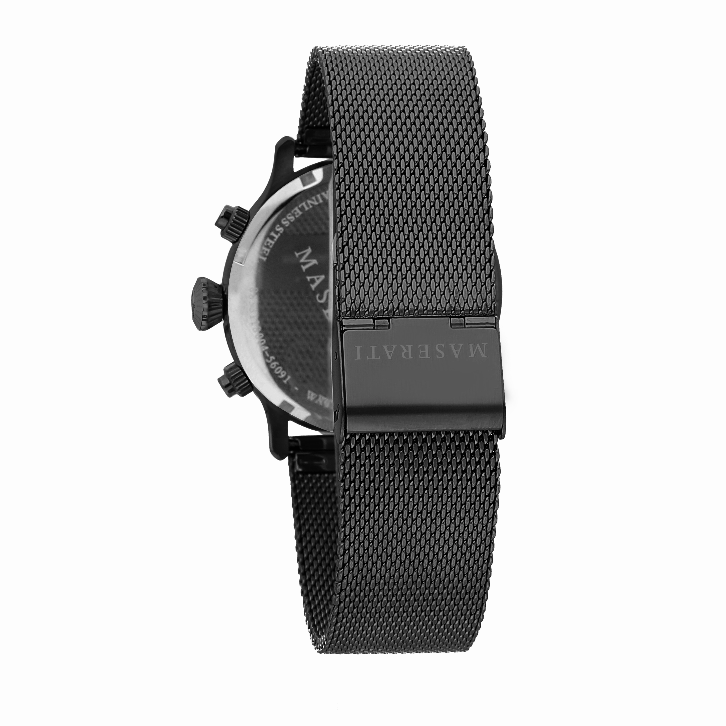 EPOCA 42mm Black Steel Mesh Watch