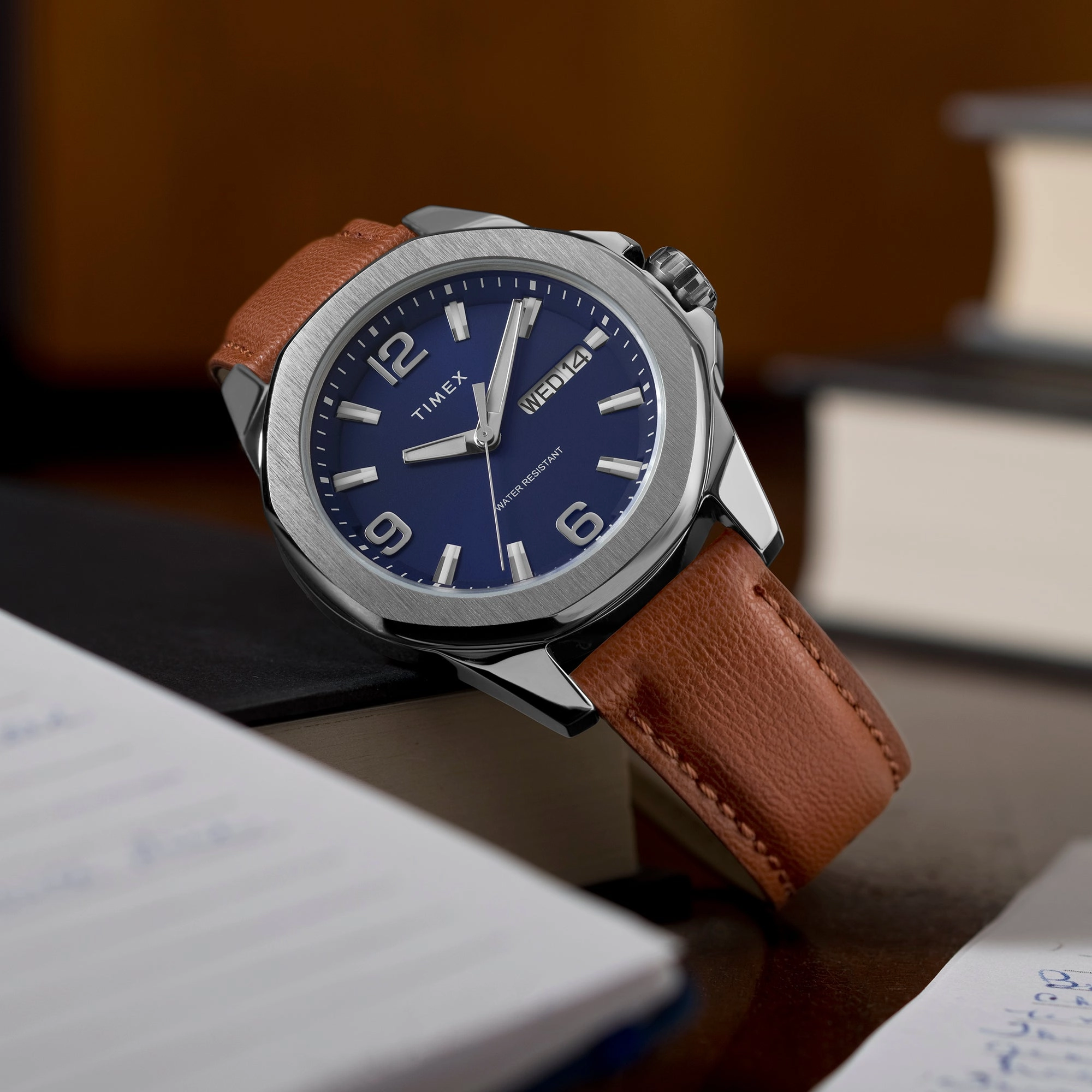 Essex Avenue Day-Date 46mm Leather Band
