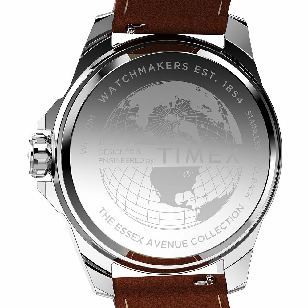 Essex Avenue Day-Date 46mm Leather Band