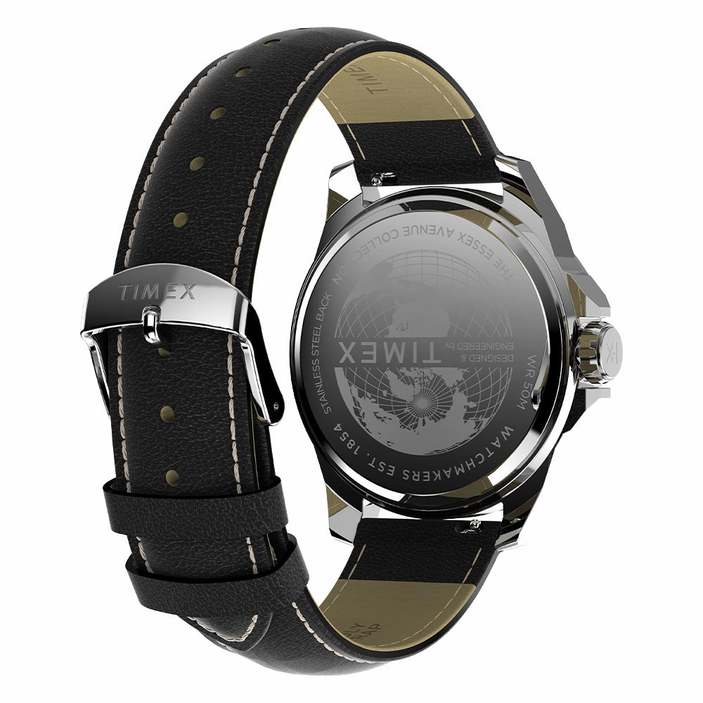 Essex Avenue Day-Date 46mm Leather Band