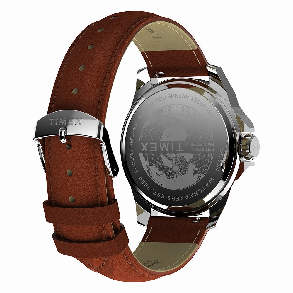 Essex Avenue Day-Date 46mm Leather Band
