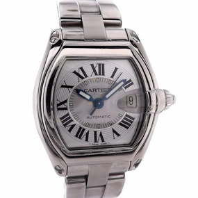 Estate Cartier Stainless Steel Roadster Silver Roman Dial 2510