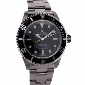 Estate Rolex Stainless Steel Oyster Perpetual Submariner Black Dial C.2010