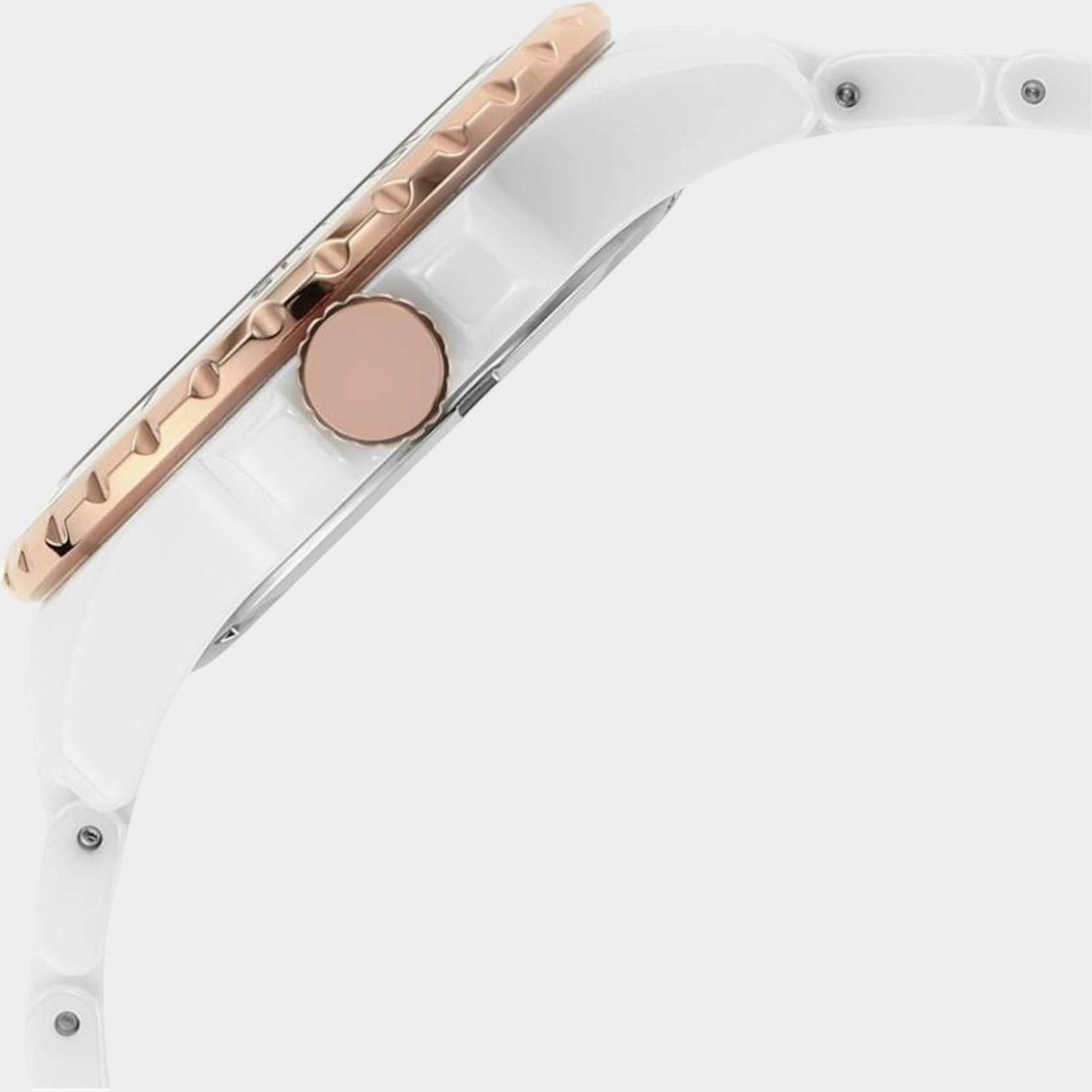 FB-01 Women Quartz White Dial Analog Ceramic Watch CE1107