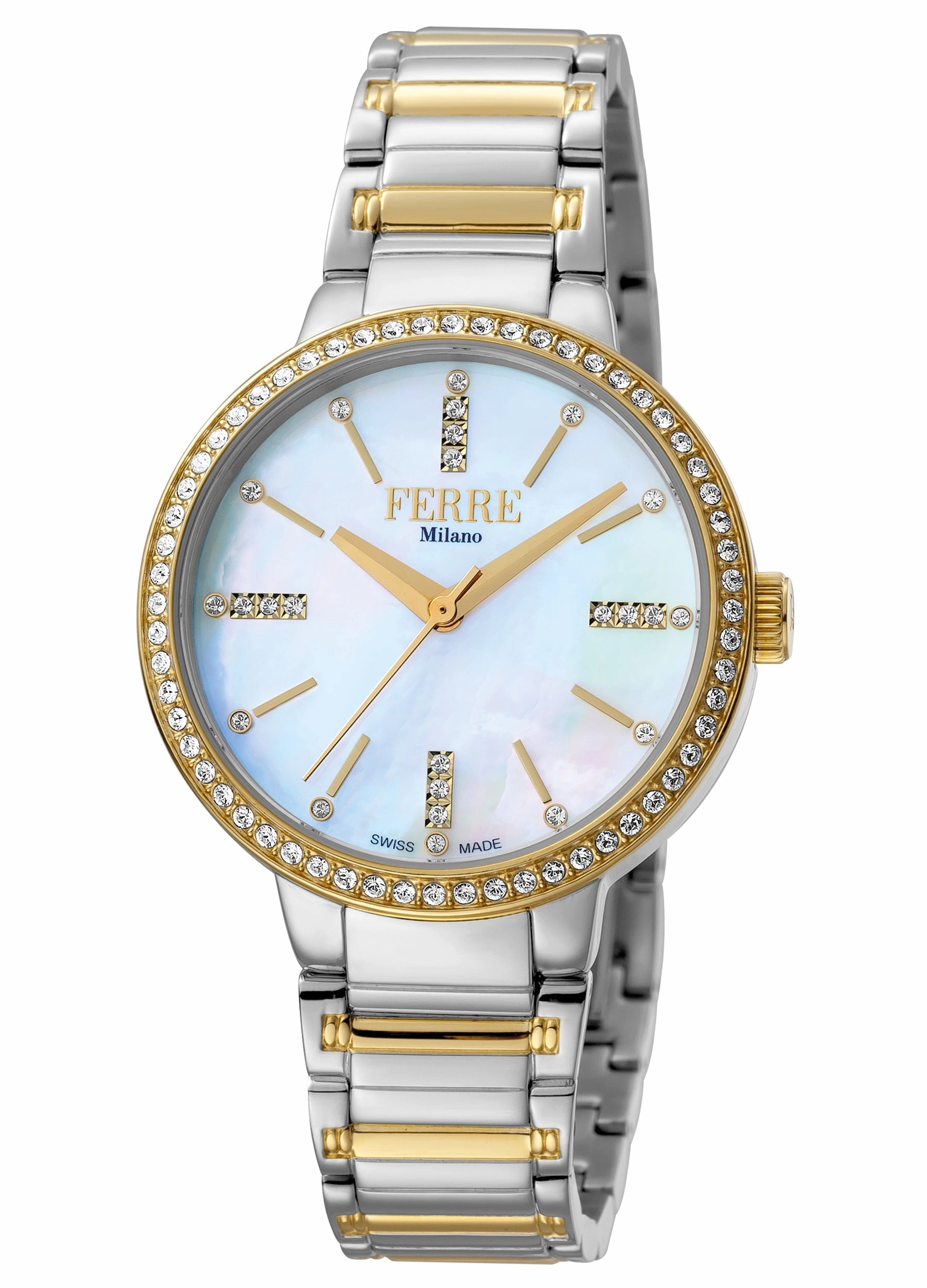 Ferre Milano  Women's Light Blue MOP Dial Stainless Steel  Watch