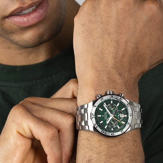 Festina Chrono Bike Green Dial Stainless Steel Strap Men's Watch F20670/2