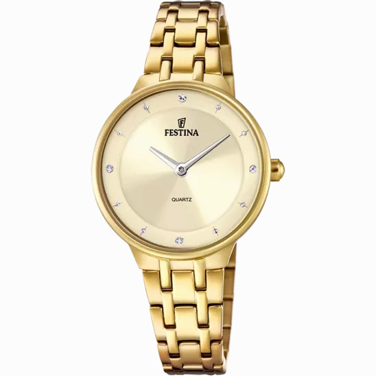 Festina Elegance and Durability Women's Watch with Beige Dial and Stainless Steel Strap F20601/2