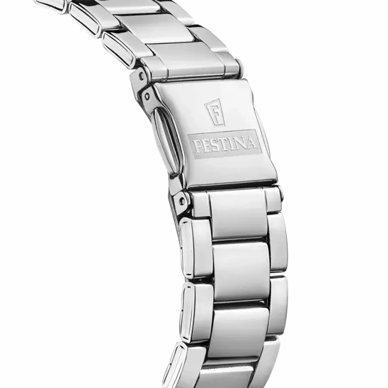 Festina F20622/B Elegance Collection: Stainless Steel Strap Watch with Red Dial