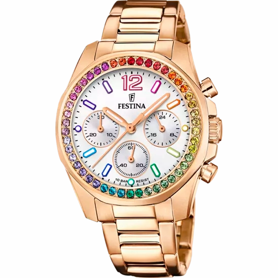 Festina Rainbow Silver Dial Stainless Steel Strap Women's Watch F20639/2