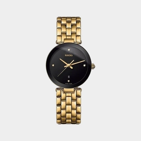 Florence Women Quartz Black Dial Analog Stainless Steel Watch R48871714