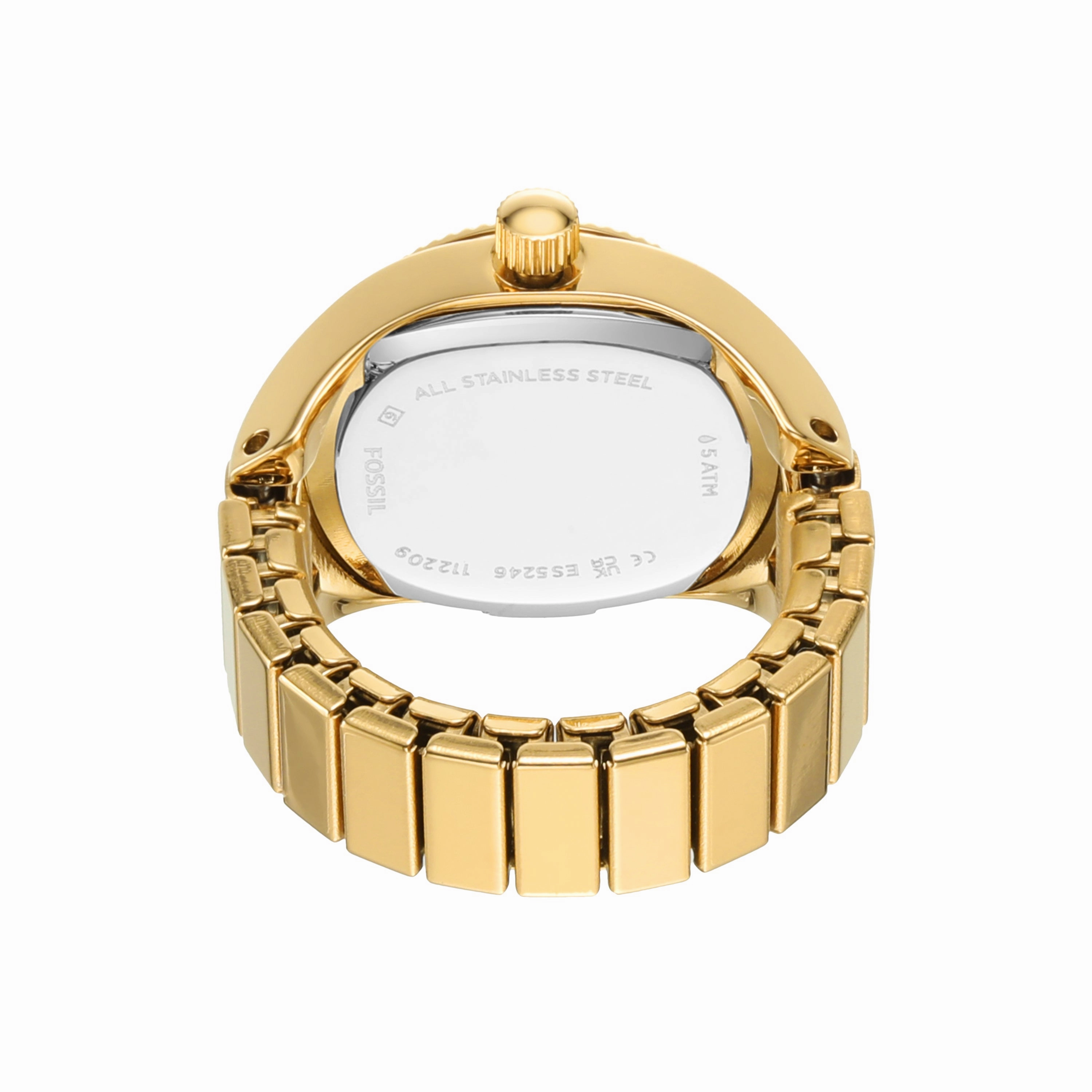Fossil Elegance Timepiece - Gold-Toned Two-Hand Movement Ring Watch ES5246