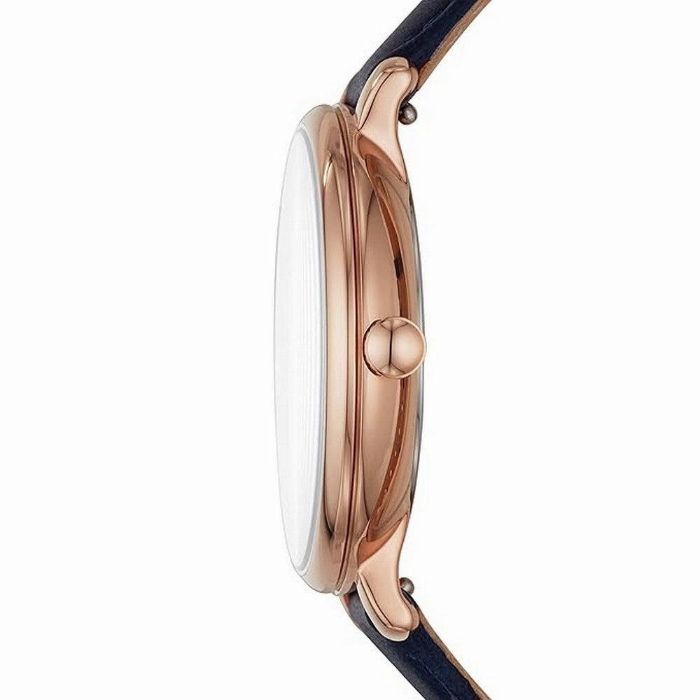Fossil ES4673 Jacqueline Three-Hand Navy Leather Women's Watch