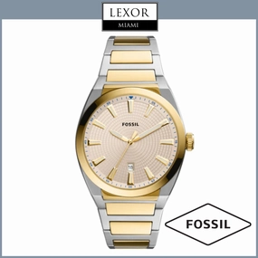 Fossil FS5823 Everett 3-Hand 2 Tone Stainless Steel Strap Men Watches