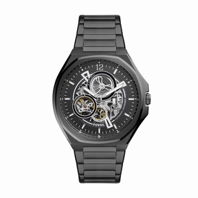 Fossil Men's Evanston Automatic, Black-Tone Stainless Steel Watch