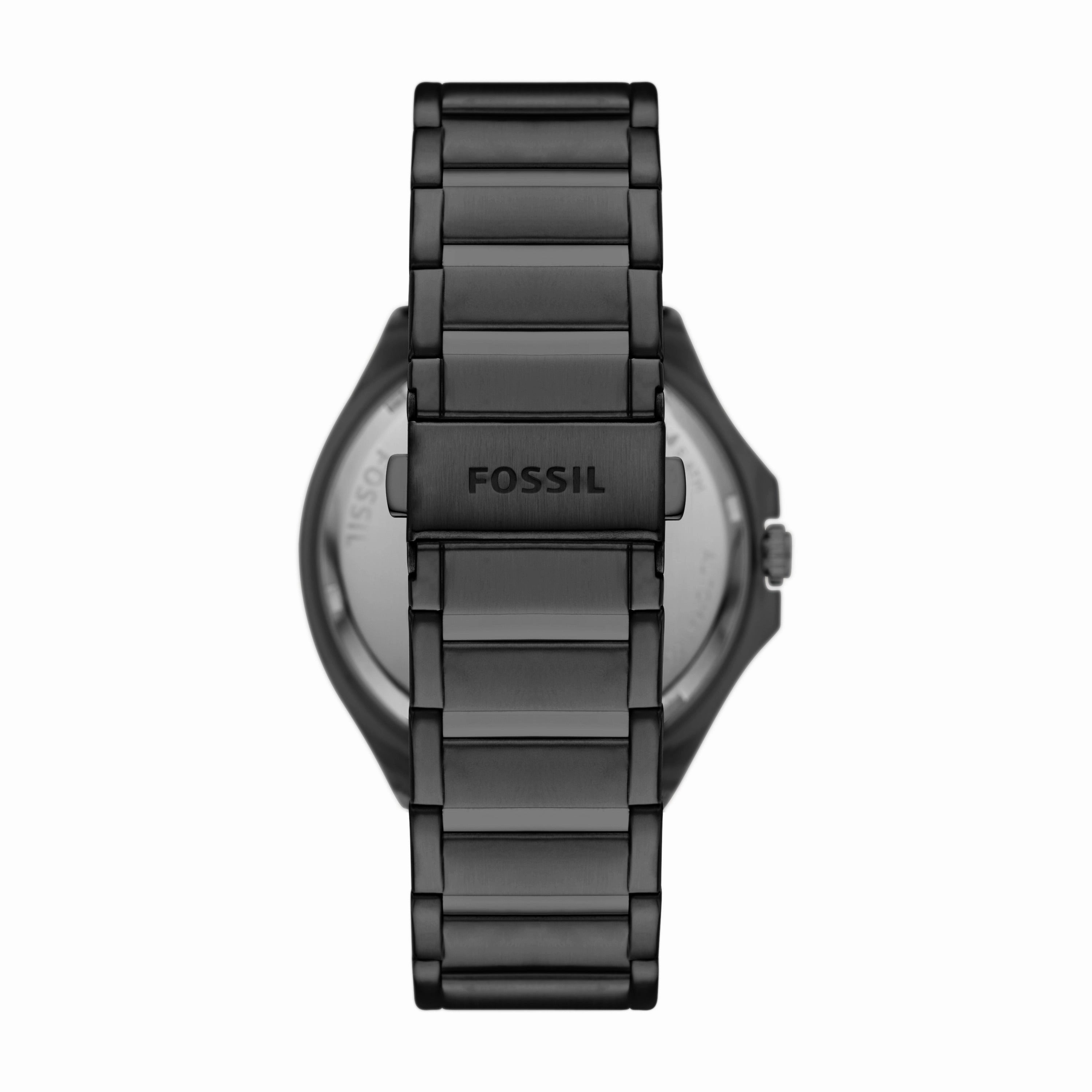 Fossil Men's Evanston Automatic, Black-Tone Stainless Steel Watch
