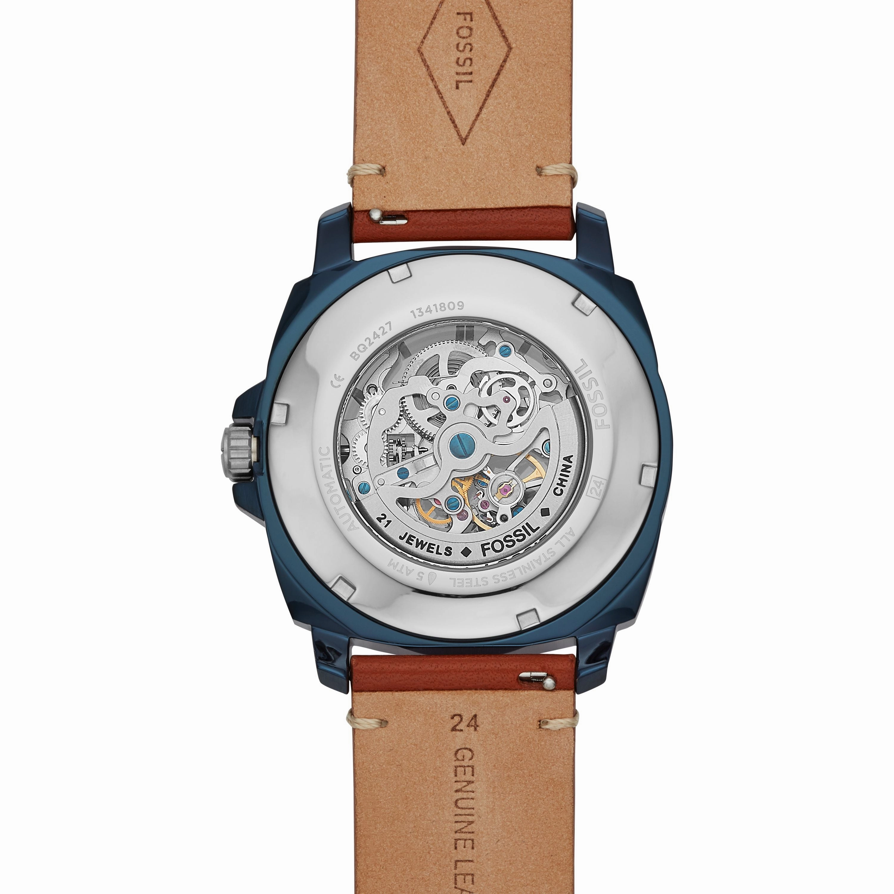 Fossil Men's Privateer Sport Automatic, Blue-Tone Stainless Steel Watch