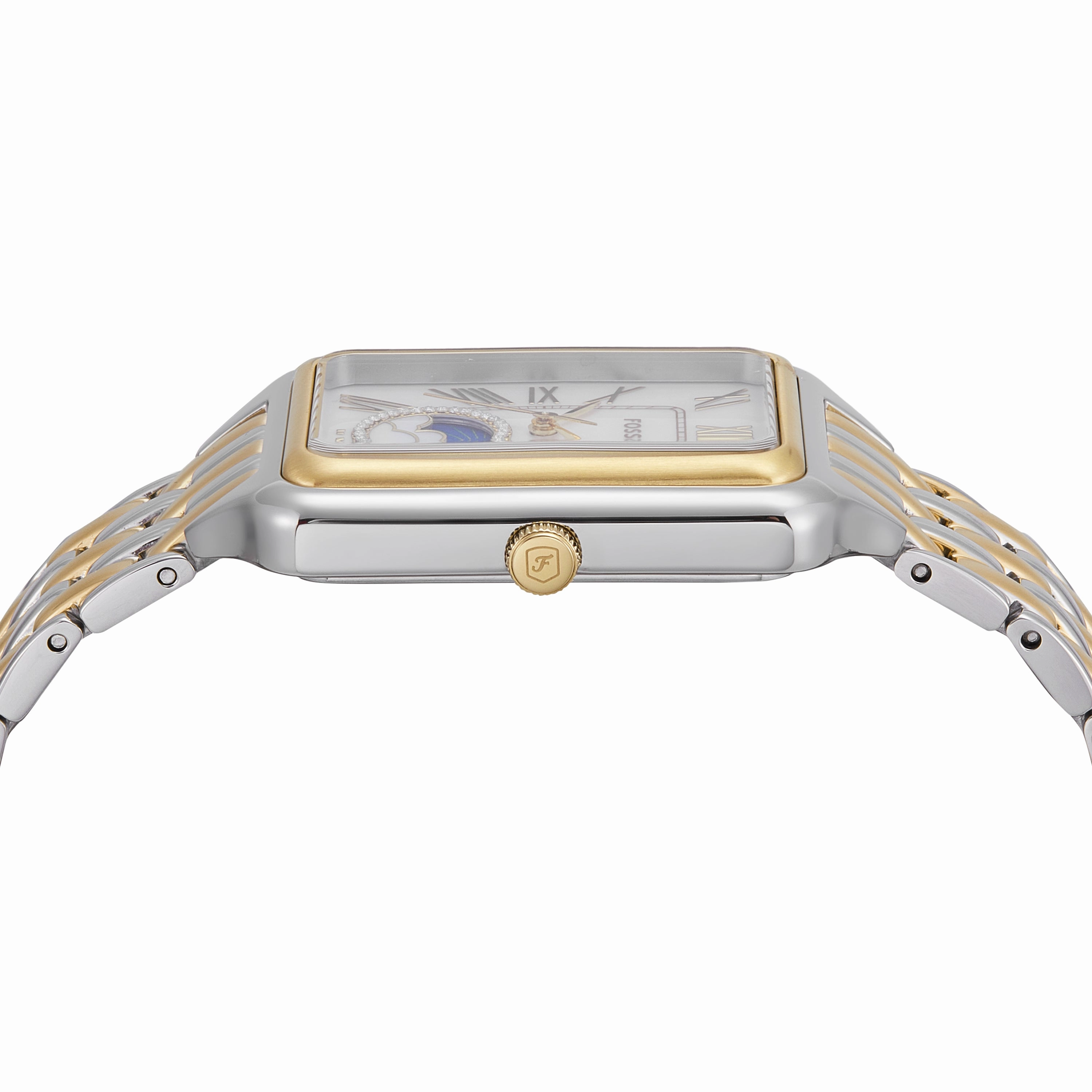 Fossil Raquel Sun Moon Multifunction Two-Tone Stainless Steel Watch ES5399