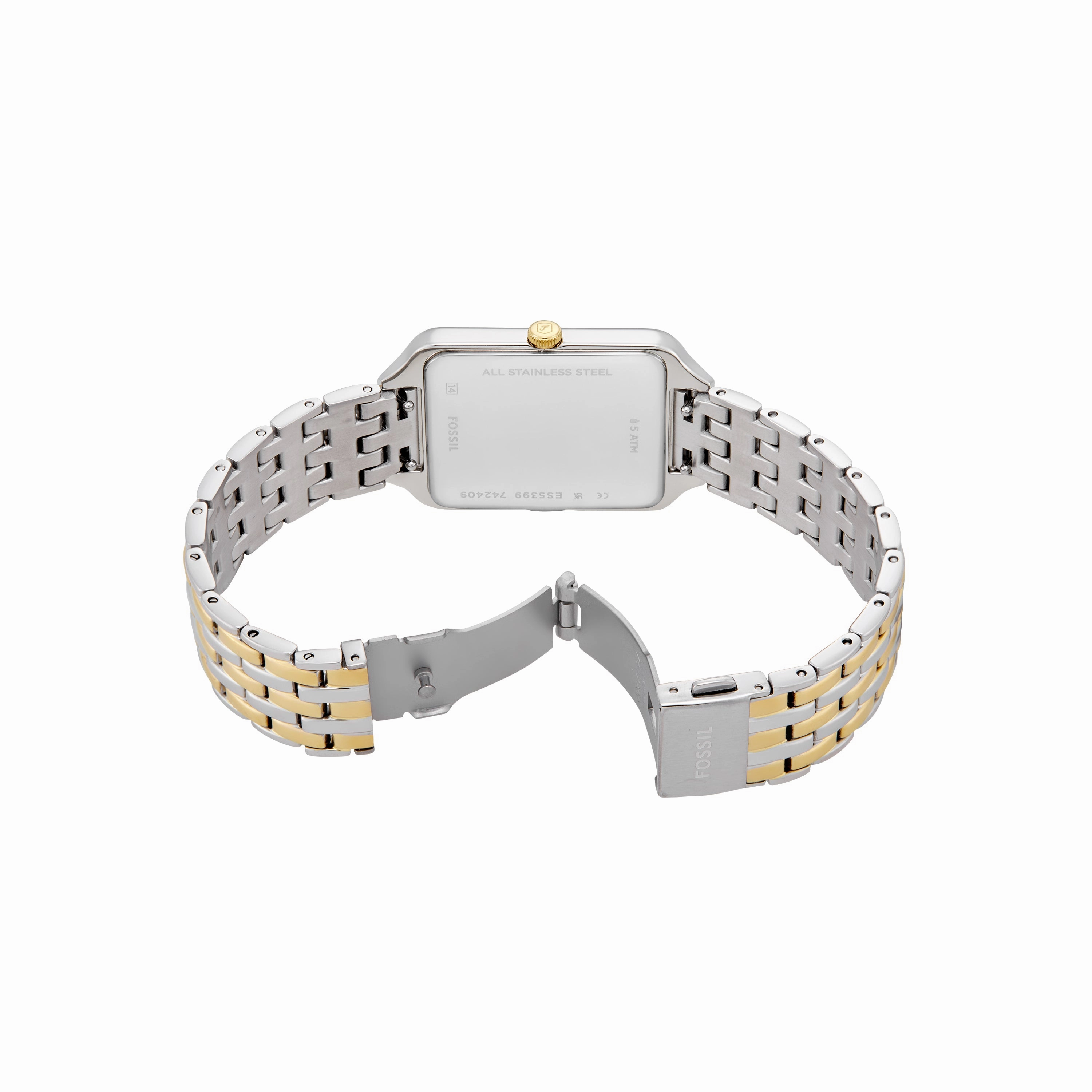 Fossil Raquel Sun Moon Multifunction Two-Tone Stainless Steel Watch ES5399