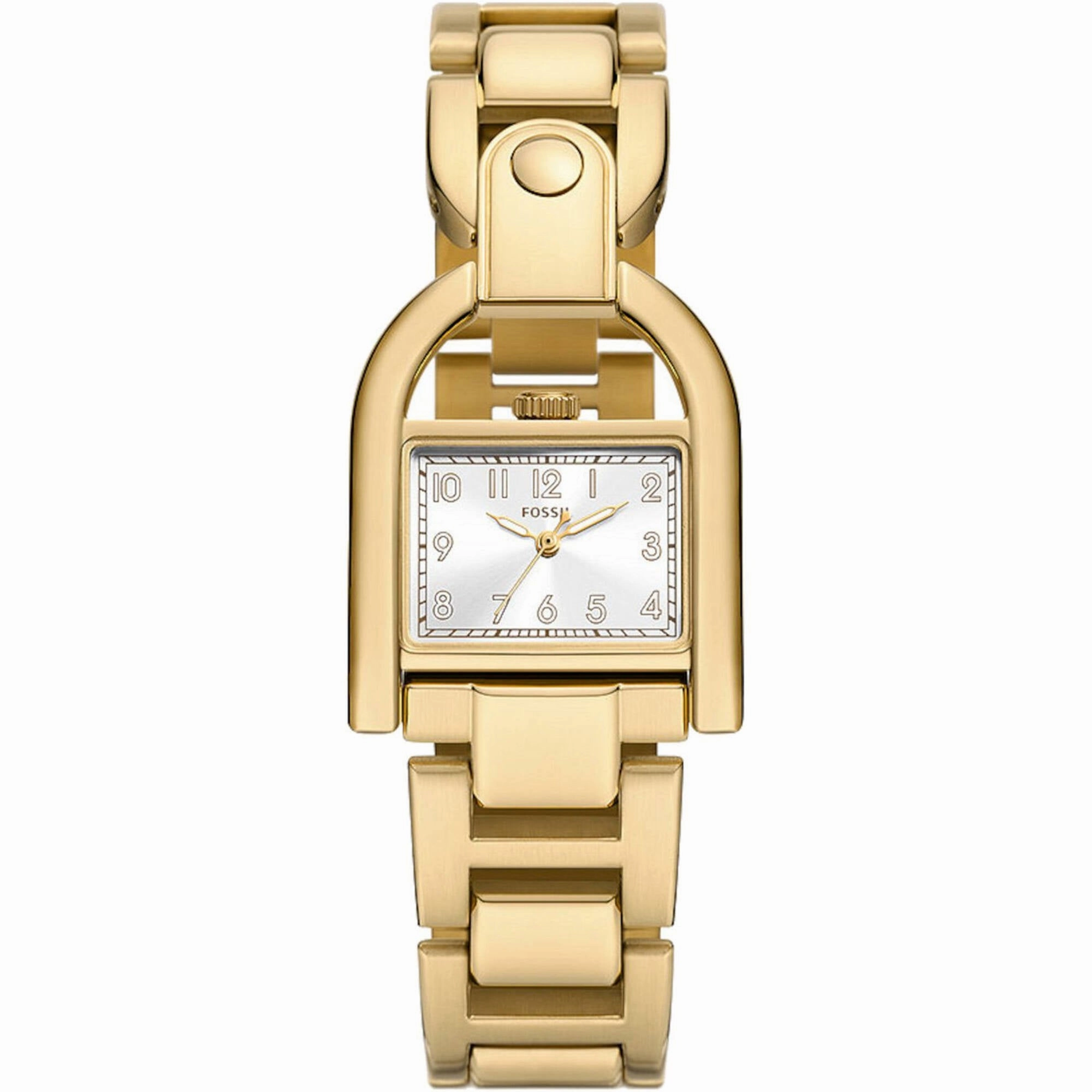 Fossil Women's Watch - Harwell Quartz Silver Dial Yellow Gold Bracelet | ES5327
