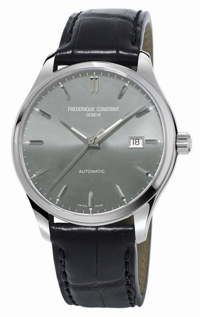 Frederique Constant Classic Index Automatic Steel Mens Watch E-Strap Date FC-303LGS5B6