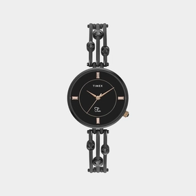 Fria Women Black Analog Stainless Steel Watch TWEL16003