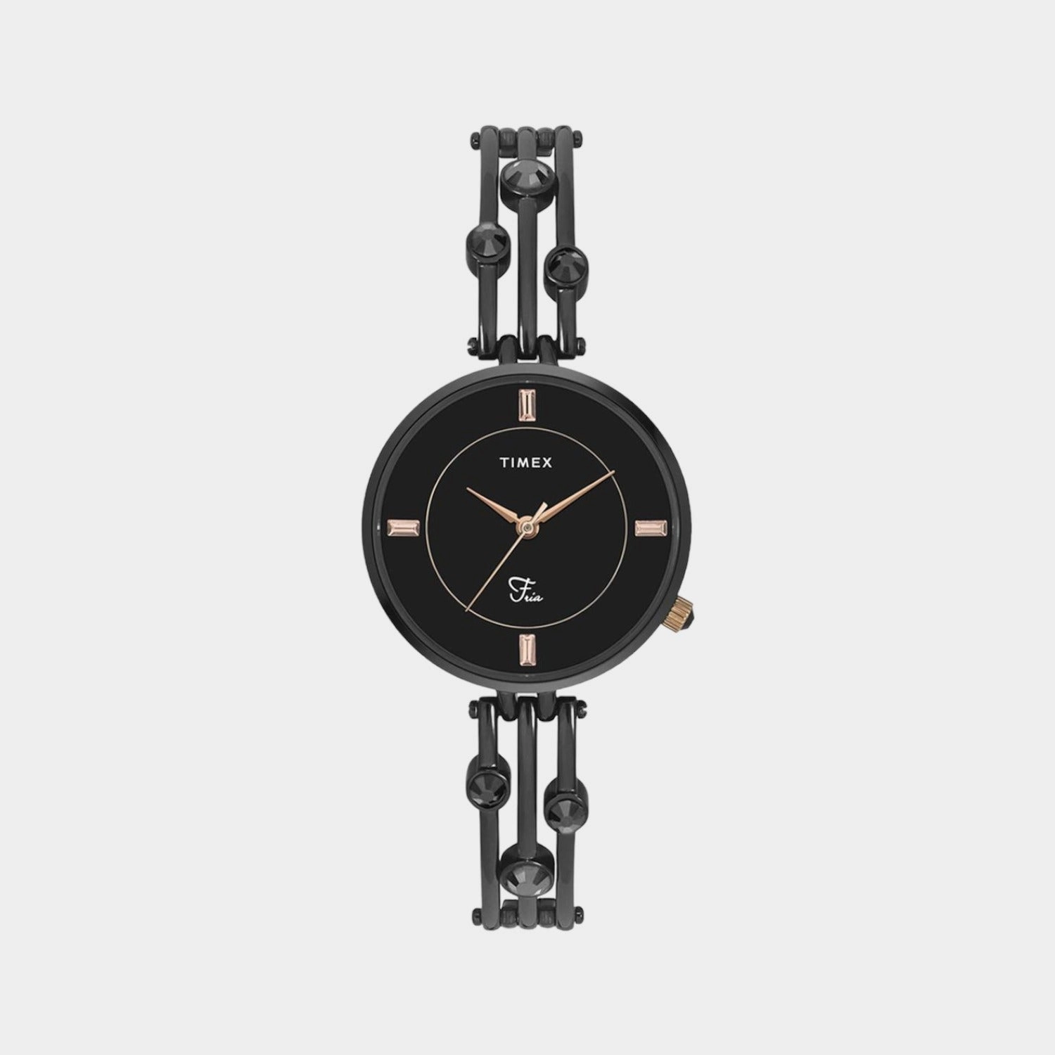Fria Women Black Analog Stainless Steel Watch TWEL16003