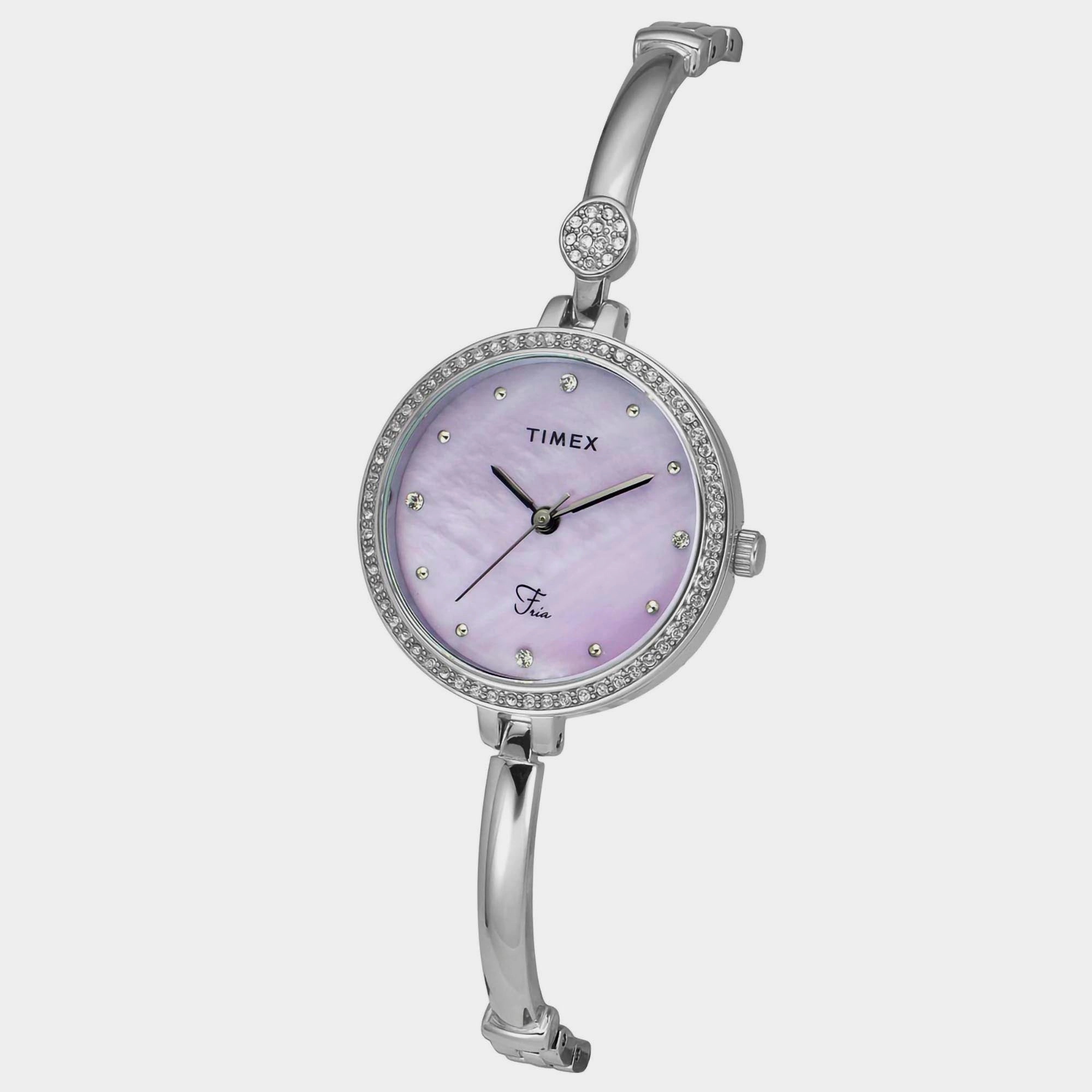 Fria Women's Mother Of Pearl Analog Brass Watch TWEL18400